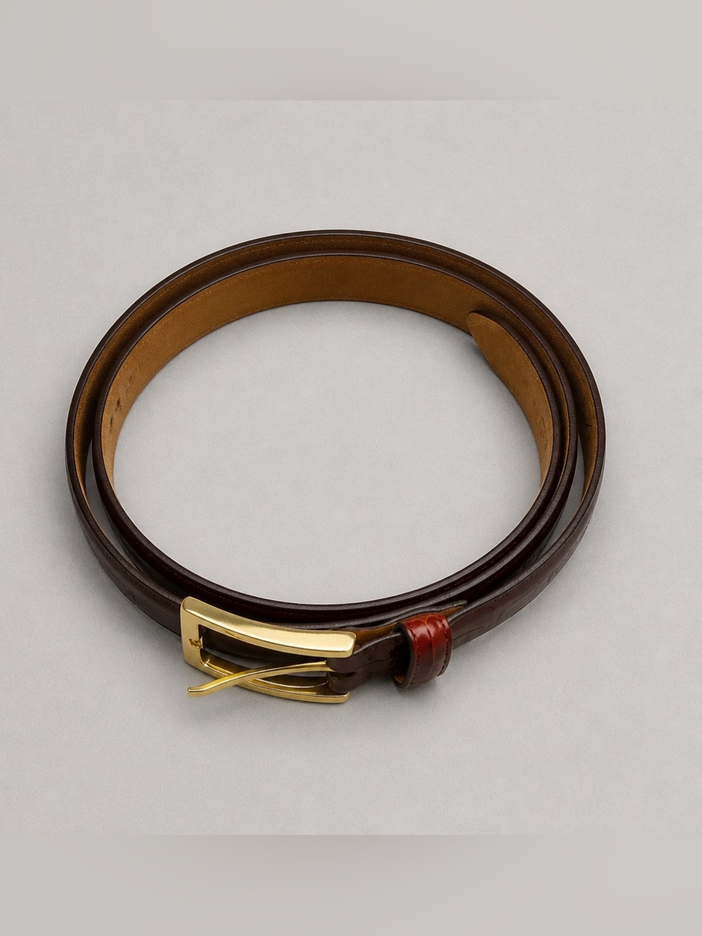 Remo Tulliani Genuine Calf Leather Belt With Reptile Skin 52